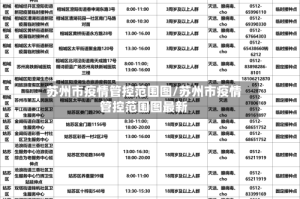 苏州市疫情管控范围图/苏州市疫情管控范围图最新
