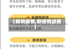 【新弱疫情,新疫情进展】