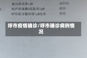 呼市疫情确诊/呼市确诊病例情况