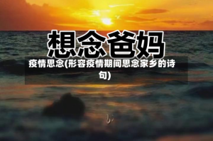 疫情思念(形容疫情期间思念家乡的诗句)