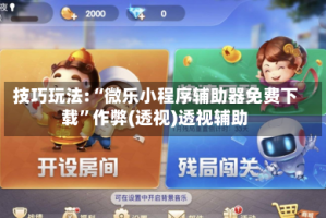 技巧玩法:“微乐小程序辅助器免费下载”作弊(透视)透视辅助