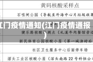 江门疫情通知(江门疫情通报)