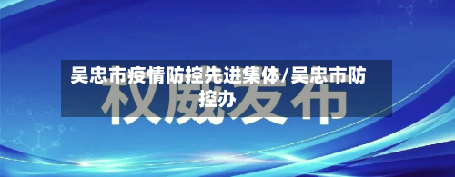 吴忠市疫情防控先进集体/吴忠市防控办-第3张图片