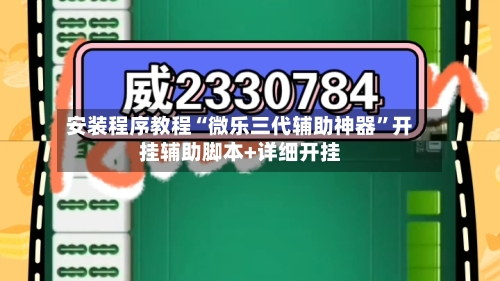 安装程序教程“微乐三代辅助神器	”开挂辅助脚本+详细开挂-第2张图片