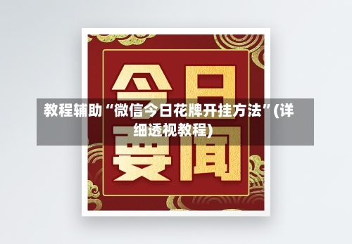 教程辅助“微信今日花牌开挂方法”(详细透视教程)-第3张图片