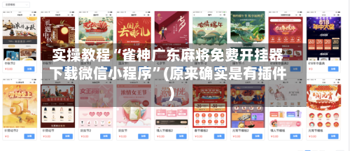 实操教程“雀神广东麻将免费开挂器下载微信小程序”(原来确实是有插件)-第1张图片