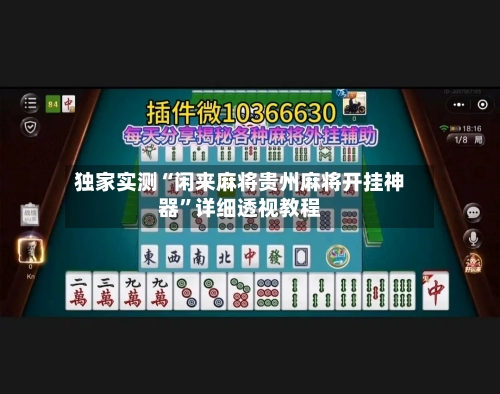 独家实测“闲来麻将贵州麻将开挂神器”详细透视教程-第2张图片